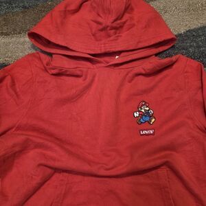 Levis X Super Mario Graphic Pullover Hoodie Men's Size Small